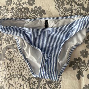 Never worn J. Crew seersucker bikini bottoms